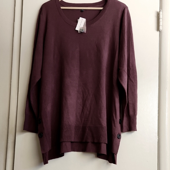 NWT 18/20 Lane Bryant Sweater Plum - Picture 1 of 4